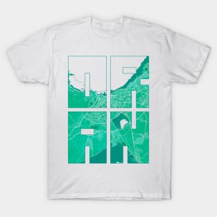 Oran, Algeria  City Map Typography - Watercolor T-Shirt